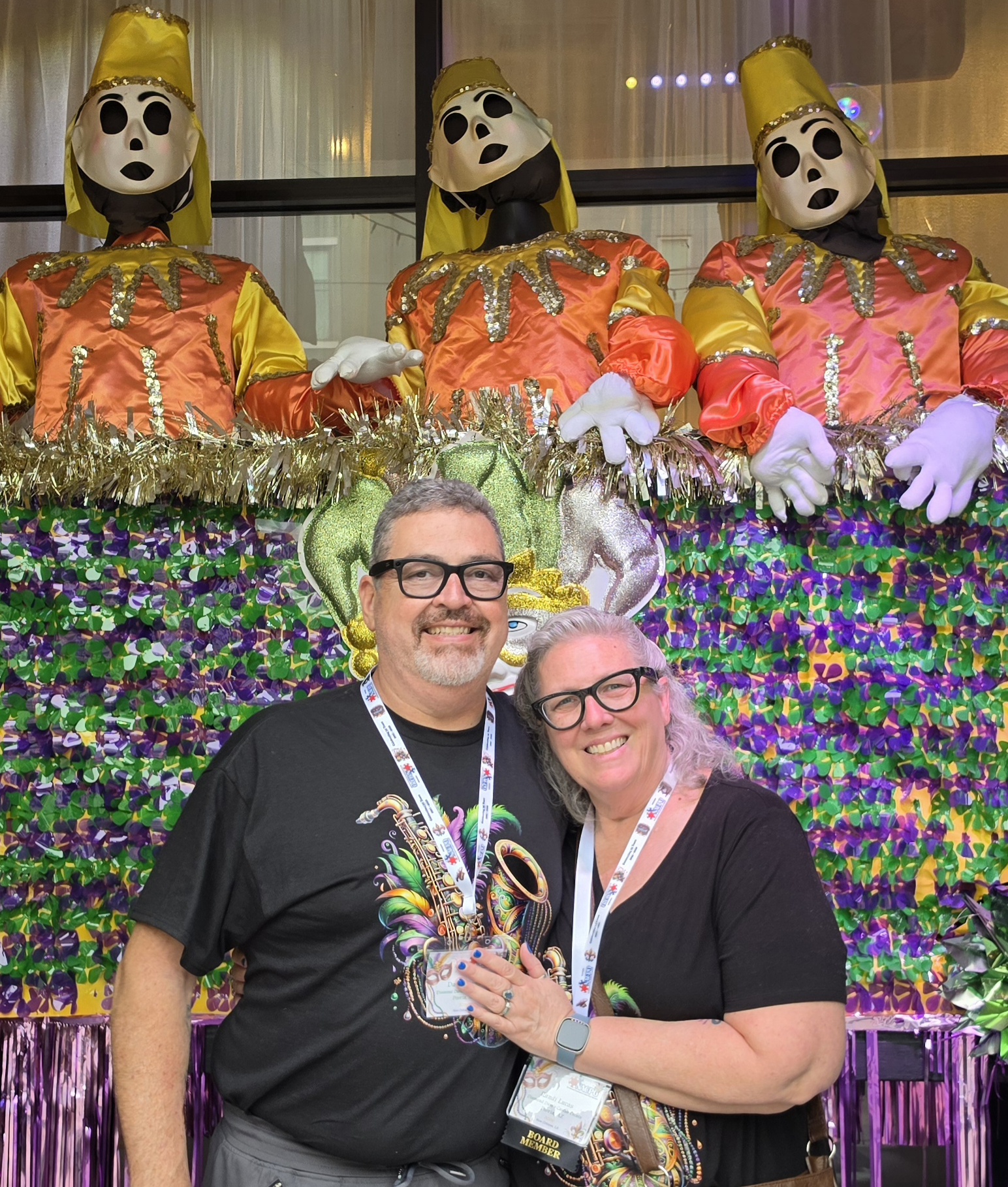 Randi and David, founders of DandiLu Designs, at a live event