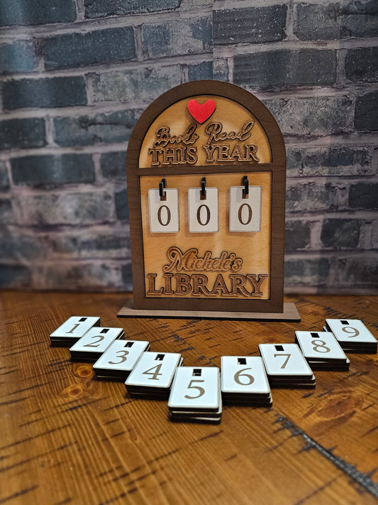 Personalized Book Reading Tracker Sign