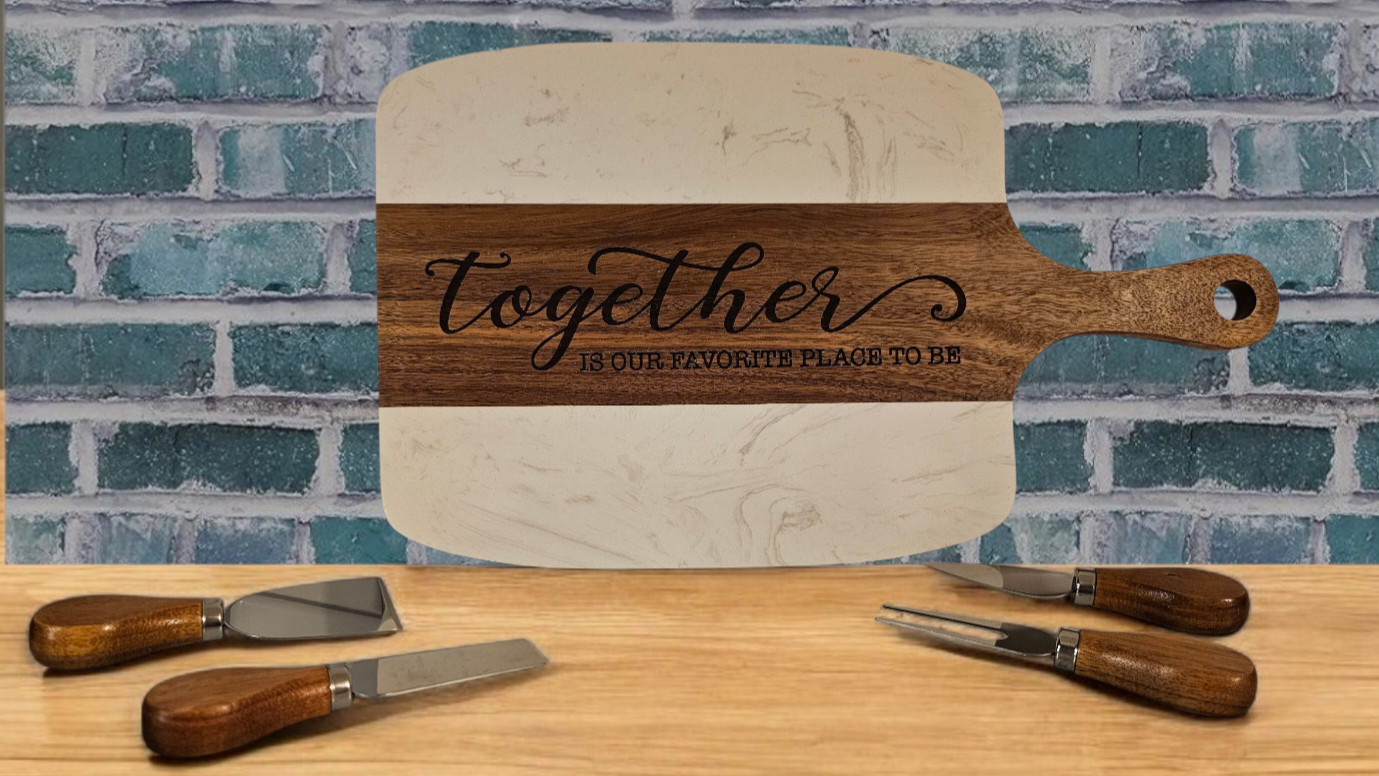 Custom engraved serving board