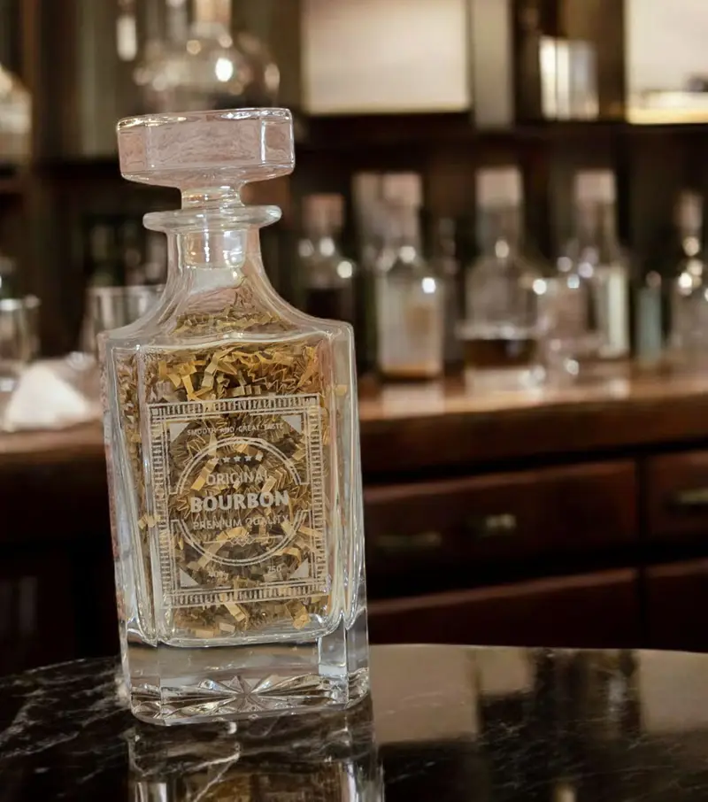 Custom engraved whiskey decanter - signature DandiLu Designs piece